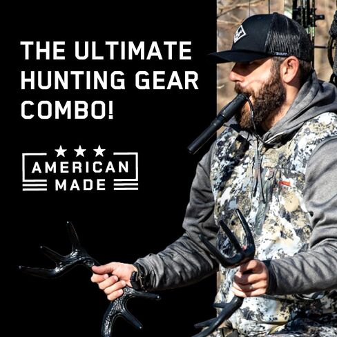 Illusion Systems Extinguisher Deer Call and Black Rack Rattling System - Patented Modislide and Bone-Core Technology - NAHC Approved - Deer Hunting Accessories and Equipment in Kuwait
