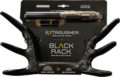 Illusion Systems Extinguisher Deer Call and Black Rack Rattling System - Patented Modislide and Bone-Core Technology - NAHC Approved - Deer Hunting Accessories and Equipment in Kuwait