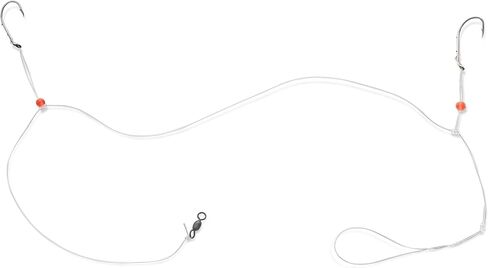 UMT Sea Bass Hi/Lo Saltwater Fishing Rigs 1, 5 &10 Pack, 3/0 Bait Hook, 60lb Heavy Duty Mono, 80lb Swivel & Sinker Loop, Hand Tied for Fluke Porgy Snapper Croaker Sea Trout Tautog Spot Pompano in Kuwait