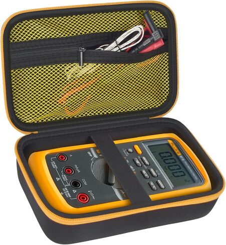 حقيبة حمل صلبة من Comecase لجهاز Fluke 87-V/ 87V Max/ 88V Digital Multimeter، حقيبة تخزين واقية للسفر - أصفر in Kuwait