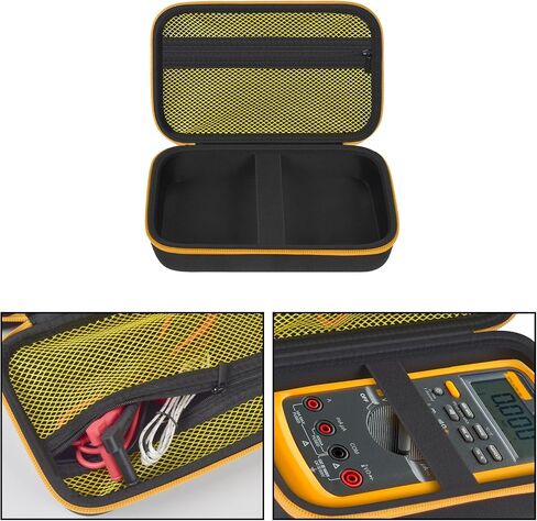 حقيبة حمل صلبة من Comecase لجهاز Fluke 87-V/ 87V Max/ 88V Digital Multimeter، حقيبة تخزين واقية للسفر - أصفر in Kuwait