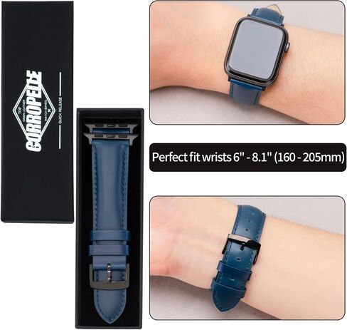 Watch Bands Compatible with Apple Watch 38mm 40mm 41mm 42mm 44mm 45mm 49mm, Top Grain Leather Replacement Straps Compatible with all iWatch Series 9 8 7 6 5 4 3 2 1 SE SE2 Ultra Ultra2 in Saudi Arabia