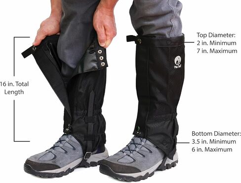 Pike Trail Leg Gaiters – Waterproof and Adjustable Snow Boot Gaiters for Hiking, Walking, Hunting, Mountain Climbing and Snowshoeing in Saudi Arabia