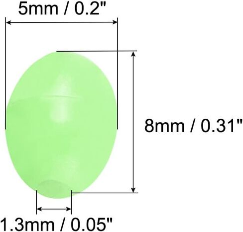 PATIKIL Luminous Fishing Bead, Plastic Glow Fishing Bait Eggs Rig Bead Tackle Tool in Kuwait