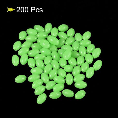 PATIKIL Luminous Fishing Bead, Plastic Glow Fishing Bait Eggs Rig Bead Tackle Tool in Kuwait