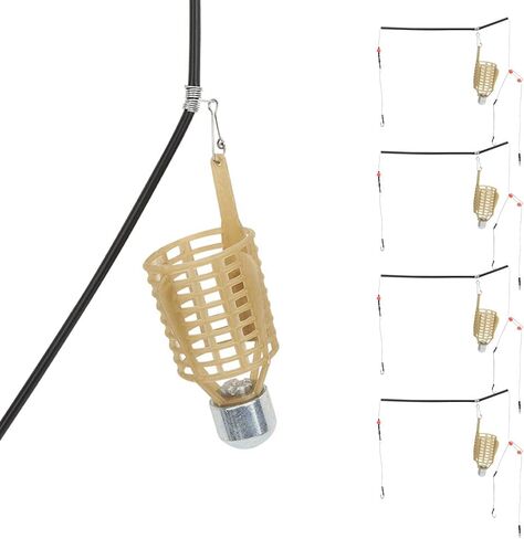 Dilwe 4PCS Fishing Lure Trap Basket,Portable Fishing Bait Cage Fish Tackle Accessories in Saudi Arabia