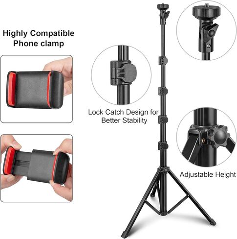Ring Light, LP 10" Selfie Ring Light with Adjustable Tripod Stand and Phone Holder, Dimmable Led Ring Light for Photography/Live Stream/Make UpYouTube Video, Compatible with iPhone & Android Phone in Saudi Arabia