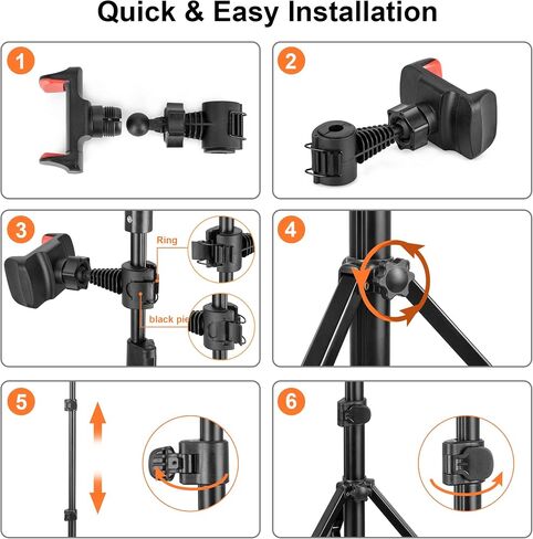Ring Light, LP 10" Selfie Ring Light with Adjustable Tripod Stand and Phone Holder, Dimmable Led Ring Light for Photography/Live Stream/Make UpYouTube Video, Compatible with iPhone & Android Phone in Saudi Arabia