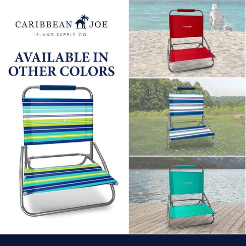 Caribbean Joe Folding Beach Chair, 1 Position Lightweight and Portable Foldable Outdoor Camping Chair, Teal in Saudi Arabia
