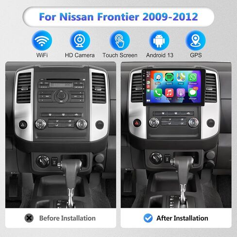 2+64G Android Stereo for Nissan Frontier Xterra 2009-2012 support Wireless Carplay Android Auto, 9" Touchscreen GPS Navigation Bluetooth USB WiFi FM/RDS Radio Receiver AHD Backup Camera + External Mic in Saudi Arabia