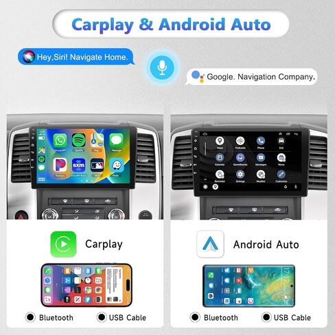2+64G Android Stereo for Nissan Frontier Xterra 2009-2012 support Wireless Carplay Android Auto, 9" Touchscreen GPS Navigation Bluetooth USB WiFi FM/RDS Radio Receiver AHD Backup Camera + External Mic in Saudi Arabia