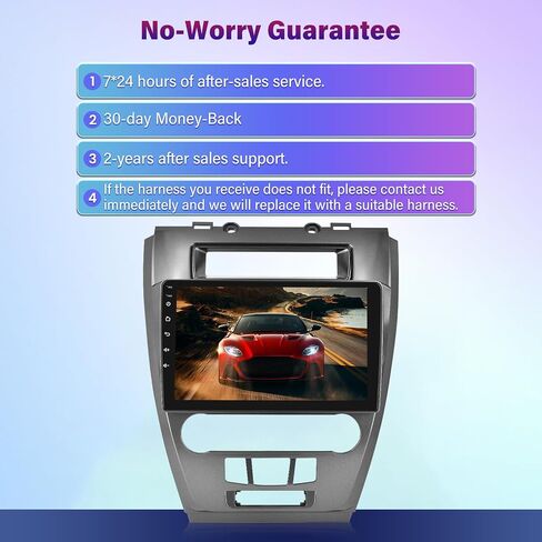 [8-Core 2+64G] Car Radio for Ford Fusion Mustang Mondeo 2009-2012 - 10.1 Inch IPS Touchscreen Android 13 Radio - Wireless Carplay and Android Auto/WiFi/DSP 32EQ/59 UI + AHD Backup Camera + Canbus in Saudi Arabia