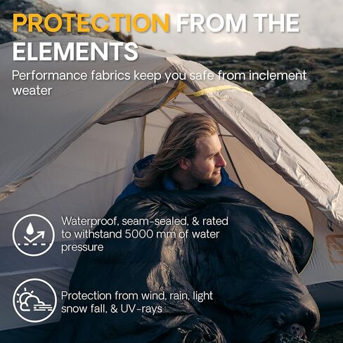 Featherstone Backpacking Tents for Camping & Hiking 1-2 Person | Lightweight, Waterproof, 3-Season, Compact, Dual-Layer - Includes Footprint, Stakes, Repair Splint, & Mesh Gear Loft in Saudi Arabia