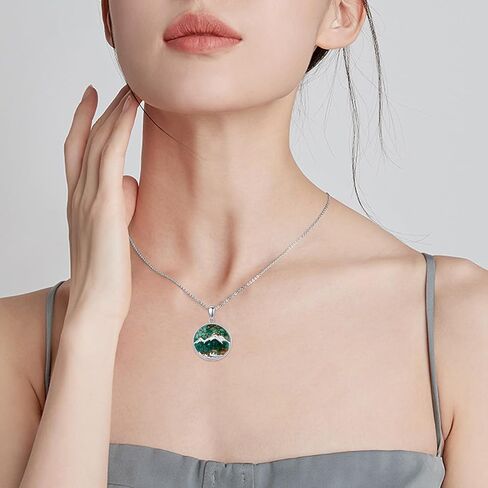 POPLYKE Mountain Necklace Mountain Necklace for Women Christian in Saudi Arabia
