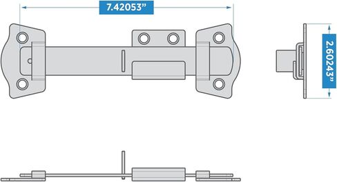 National Hardware N166-030 مفصلة بوابة سوداء مقاس 6 بوصات Mountain Modern T، عدد 2 in Kuwait