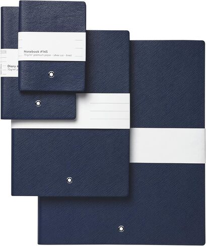 Montblanc Notebook Indigo Lined #146 Fine Stationery 113593 – Elegant Journal with Leather Binding and Ruled Pages – 1 x (5.9 x 8.2 in.) in Saudi Arabia