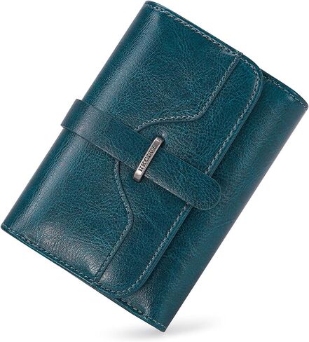 HKCLUF Small Wallets for Women RFID Blocking Wallets Bifold Leather Wallets Ladies Card Holder Zip Coin Purse With ID Window(darkblue) in Saudi Arabia