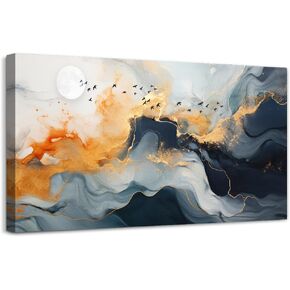 MHARTK66 Wall Decorations For Living Room Canvas Wall Art For Bedroom Office Decor Abstract Tree Landscape Wall Paintings Framed Prints Pictures Artwork Ready To Hang Hotel Room Home Decor 20x40 In