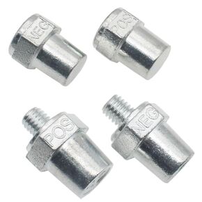 Car Battery Post Adapter Positive and Negative Battery Top Post to Side Terminal Adapters 3/8" Female/Male Stud Adapter (2pair)