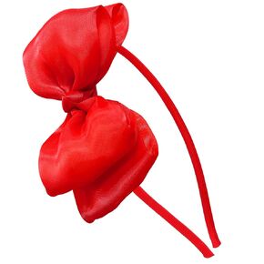 Red Bow Headband Lace Bowknot Headband Big Bow Ribbon Hair Hoop Cute Girls Kids Halloween Christmas Party