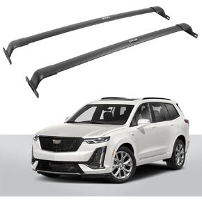 Roof Rack Cross Bars Fit for Cadillac XT6 2020-2024 Crossbars Luggage Baggage Carrier Cargo Bar with Side Rails