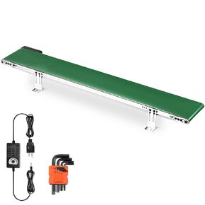 Belt Conveyor 39 inch Conveyor Desktop Version Step-Less Speed Adjustment PVC Belt Conveyor for Packaging Factory, Production Line, Home