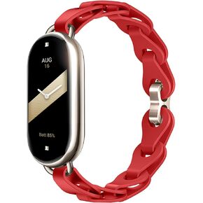 XIHAMA Band Compatible with Xiaomi Smart Mi Band 8 Strap, Silicone Bracelet with Ring Buckle Replacement Watch Straps for Mi Band 8 Ladies Women Smartwatch Band