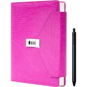 CAGIE Journal with Lock, Gifts for Women Men Retired Colleagues to Record Life, Travel Plans, 7.5 x 10 Inch 220 Pages Lock Diary with Pen, Gift Box