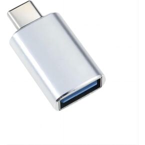 Type C to USB 3 Adapter High-Speed Data Transfer USB C Male to USB 3.0 Female Adapter Compatible for MacBook Pro Air 2024, iPad Pro, XPS and More Type C Devices Silver