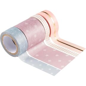 Erin Condren Washi Tape 4-pack - Canvas Asterisk Accent Tape | Decorative and Stylish Adhesive Tape, Four 16 ft Rolls Printed Washi in Kuwait