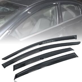 MotorFansClub 4PCS Window Visor Vent Fit for Nissan Altima Sedan 2013 2014 2015 Window Deflectors Sun Rain Guard All Black Color in Saudi Arabia