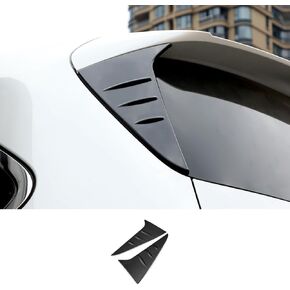 ERIDANUS Auto Accessories Fit for Toyota Sienna 2023 2022 2021 Rear Side Spoiler Wing Protective Sticker Cover (Black) ABS 2 PCS