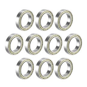 uxcell 6802ZZ Deep Groove Ball Bearing Double Shield 6802-2Z 1080802, 15mm x 24mm x 5mm Carbon Steel Bearings (Pack of 10)