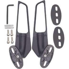 AHL Wind Swivel Wing Rearview Side Mirror Compatible with Honda CBR125R CBR250R CBR300R CBR500R CBR600F4 CBR600F4i CBR600R CBR600RR CBR650R CBR929RR CBR954RR CBR1000RR