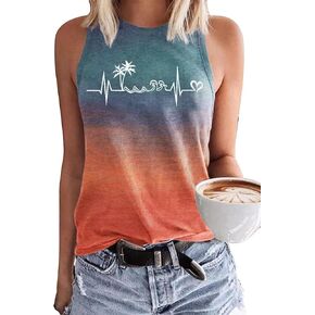 Women Dibs On The Captain Racerback Tank Tops Summer Gradient Anchor Graphic Tees Vest Casual Beach Sleeveless Shirts