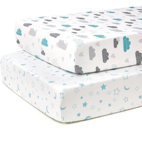Baby Crib Sheets for Boys Girls, Super Soft Toddler Bed Sheets, 2 Pack Sheets for Standard Crib Mattress 28x52in, Brilliant Little Flowers in Kuwait
