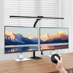 LED Desk Lamp, Office Architectural Desk Lamp, 31.5'' Large Size Office Lighting, 24W 5-Colour LED Computer Monitor Gooseneck Smart Lamp with Holder for Studying, Creating and Reading