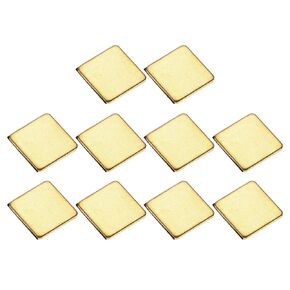 DMiotech 10 Pack 12 x 12 x 1mm IC Chips Heatsink Copper Pad Thermal Kit Cooler Shim with Adhesive for PC Laptop