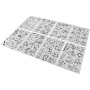 Heat Shrink Plastic Sheet,8pcs Heat Shrink Sheets Cute Animal Pattern Shrink Plastic Art Paper for DIY Keychain Pendant Craft Decoration Gift (Animal)