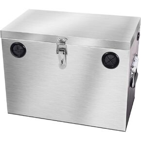 Lockable Car/RV/Marine Battery Box, Adjustable Stainless Steel Battery Relocation Kit for Trailer, Boat, Trolling Motor, Kayak (Group 24-31)