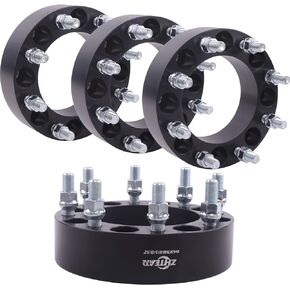 ZHTEAPR 4 قطع/مجموعة 2 بوصة 8x180 إلى 8x6.5 محولات عجلات مزورة مع 14x1.5 ترصيع متوافقة مع Chevy GMC 8 Lug لـ 2011-2023 Silverado Sierra 2500 3500 HD
