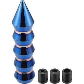 ACROPIX Universal Shift Knob Automatic Stick Gear Shifter Knob for Cars with 3 Adapters 8mm 10mm 12mm Burnt Blue - Pack of 4