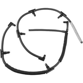 ACROPIX Left Right Fuel Injector Return Line Fit for Chevrolet Silverado - Pack of 2 Black