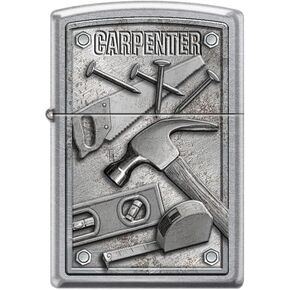 Zippo Lighter- Carpenter Street Chrome Windproof Lighter #Z5168