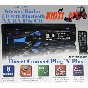 KIOTI Tractor Direct Plug N Play Bluetooth CD AM FM Stereo Radio NX RX DK CK in Saudi Arabia