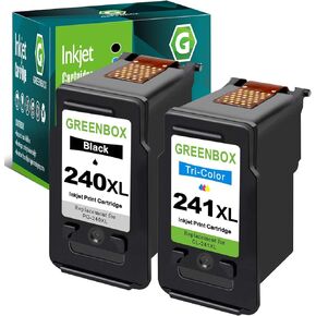 GREENBOX Remanufactured High Yield PG-240 XL Black Ink Cartridge Replacement for Canon 240XL PG240 for Pixma MG3600 MG3620 MG3220 MG3520 MG3522 MX432 MX472 MX512 MX532 TS5120 Printer (2 Pack)