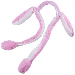Topwon Cute Plush Bunny Hair Band Rabbit Headband- Ears Popping Up When Pressing The Paws (Bunny Hair Band) Pink