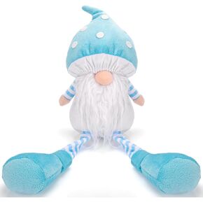 17 inch Mushroom Gnome Plush Decoration Gift，Handmade Scandinavian Tomte Stuffed for Home Kitchen Tiered Tray