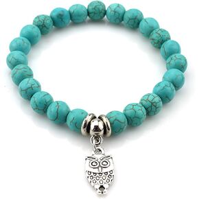 Boho Turquoise Beaded Elastic Bracelet
