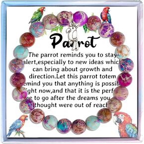Parrot Bracelets for Women Trendy Parrot Gifts for Bird Lover Birthday Gifts for Daughter Sister Bestie